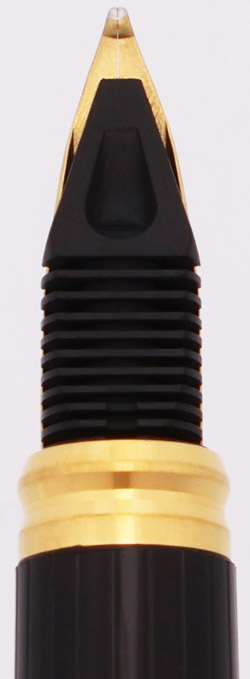 S.T. Dupont ブラック ゴールド 万年筆 18k S T Dupont Classique Fountain Pen (1970s) - Black and Gold